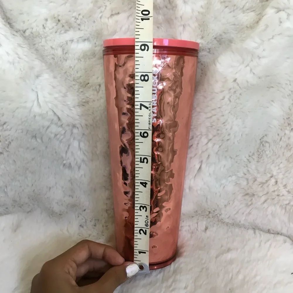 NEW Starbucks Rose Gold Mirror Reflective 2019 Holiday Venti Tumbler Cup 24oz